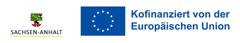 Sachsen-Anhalt Landeswappen, Kofinanziert von der Europäischen Union